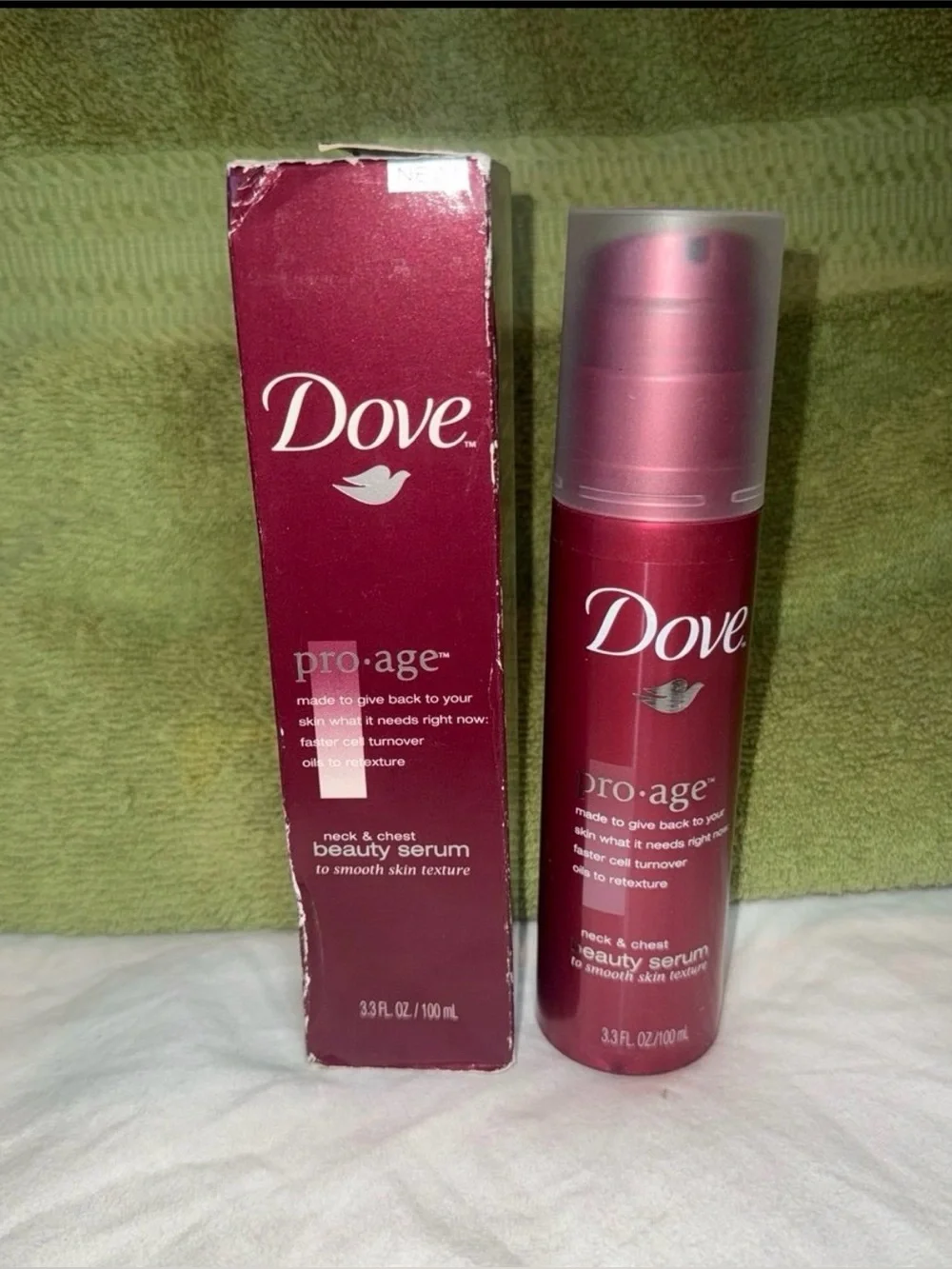 Dove Pro-Age Neck & Chest Beauty Serum 3.3 oz.~ Discontinued